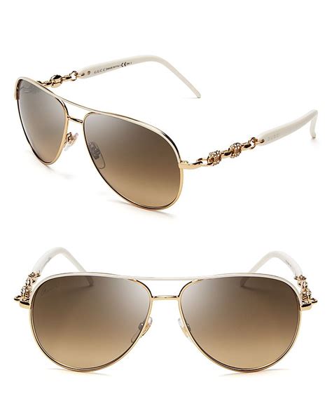 gucci chain link aviator sunglasses